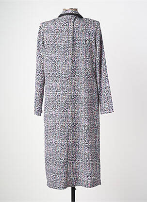 Rochie midi imprimeu fantezie mâneci lungi albastru JUMFIL femeie