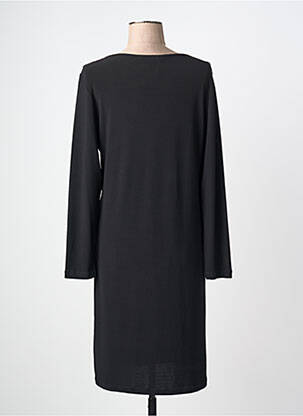 Rochie midi imprimeu fantezie mâneci lungi negru JUMFIL femeie