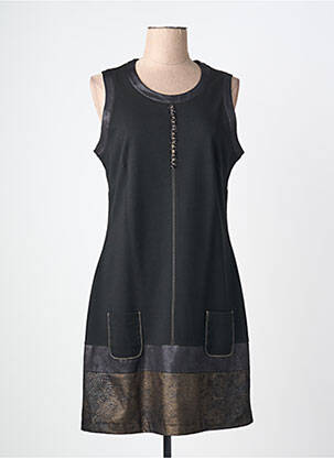 Rochie midi fără mâneci fără mâneci negru JUMFIL femeie