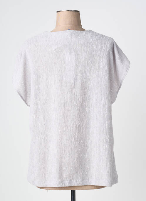 Top elasticitate mâneci scurte gri QUATTRO femme