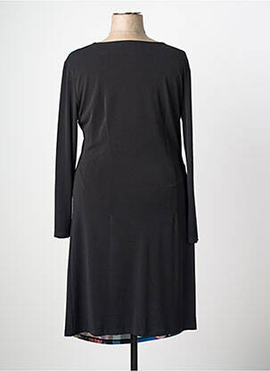 Rochie midi imprimeu fantezie mâneci lungi negru JUMFIL femeie