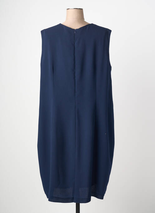 Rochie midi închidere cu fermoar la spate mâneci scurte albastru JUMFIL femme