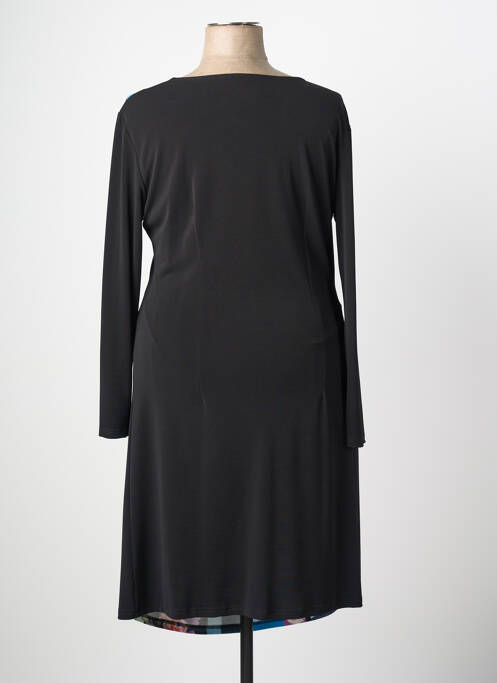Rochie midi imprimeu fantezie mâneci lungi negru JUMFIL femme