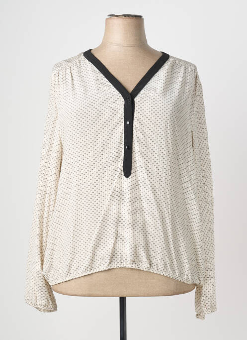 Top imprimeu fantezie mâneci lungi bej SAINT HILAIRE femme