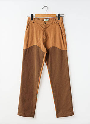Pantalon chino elasticitate mărime reglabilă maro PROSTYLE fată