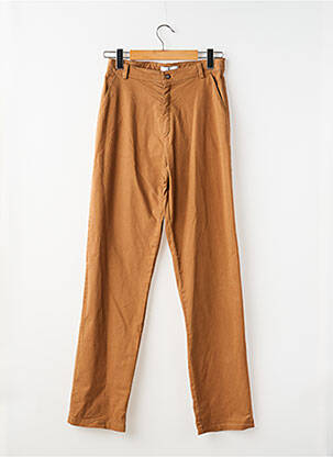 Pantalon chino țesătură poplin mărime reglabilă maro PROSTYLE fille