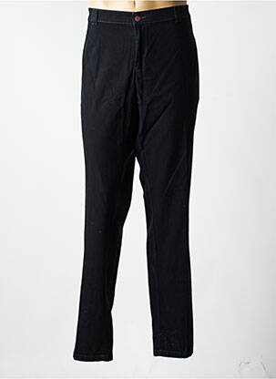 Pantalon chino țesătură poplin mărime normală negru BRUNO SAINT HILAIRE bărbat
