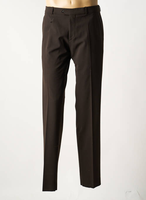 Pantalon drept închidere cu fermoar sub clapetă cu cârlig mărime normală maro PROSTYLE homme