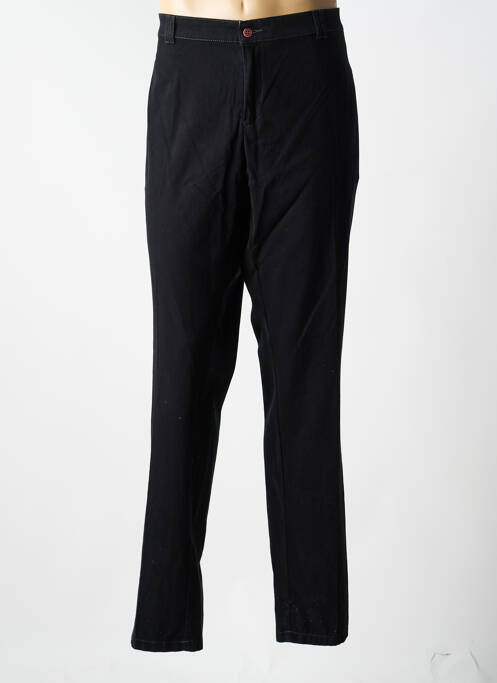 Pantalon chino țesătură poplin mărime normală negru BRUNO SAINT HILAIRE homme