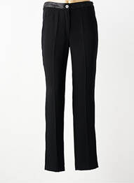 Pantalon drept țesătură poplin mărime normală negru JUMFIL femme