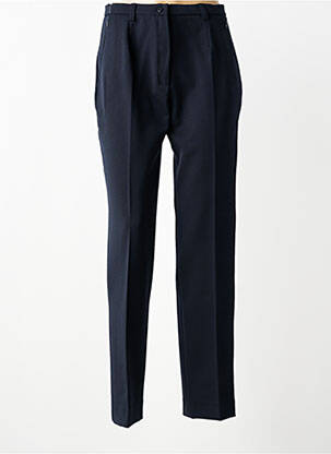 Pantalon drept talie cu cleme talie înaltă albastru JUMFIL femeie