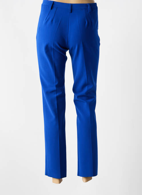 Pantalon slim închidere cu fermoar sub clapetă cu nasturi talie înaltă albastru JUMFIL femme
