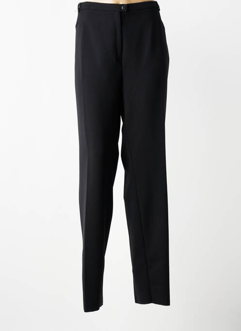 Pantalon drept închidere cu fermoar sub clapetă cu nasturi negru CHRISTIAN MARRY femme