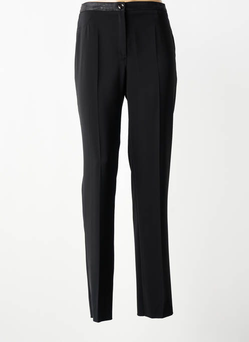 Pantalon drept închidere cu fermoar sub clapetă cu nasturi negru JUMFIL femme
