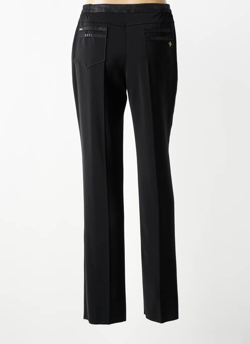 Pantalon drept închidere cu fermoar sub clapetă cu nasturi negru JUMFIL femme