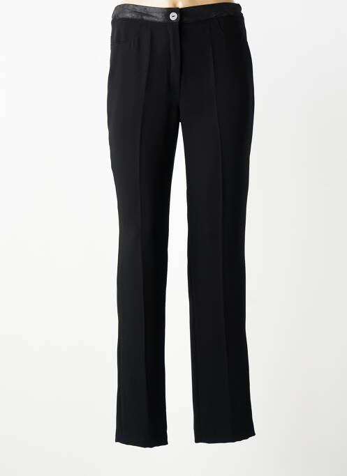 Pantalon drept țesătură poplin mărime normală negru JUMFIL femme