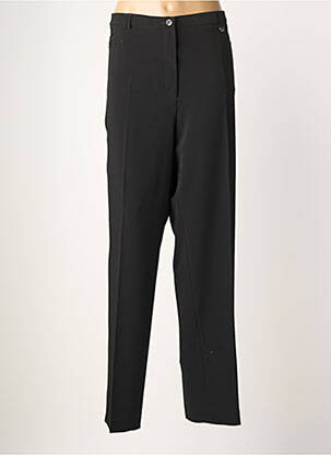 Pantalon drept talie cu cleme mărime normală negru BRUNO SAINT HILAIRE femeie