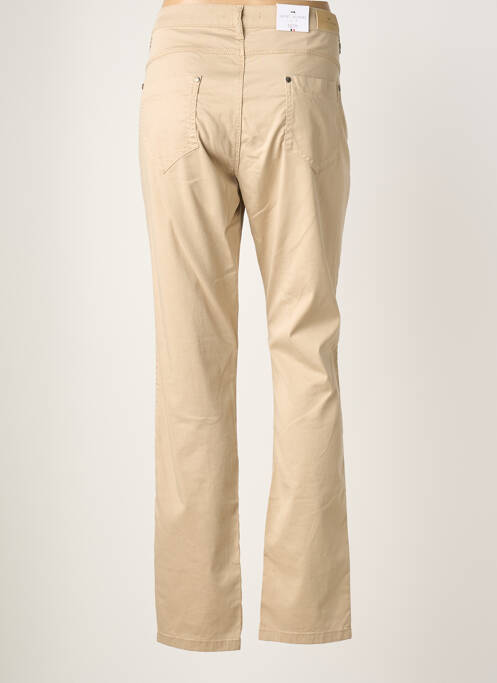 Pantalon slim țesătură poplin mărime normală bej BRUNO SAINT HILAIRE femme