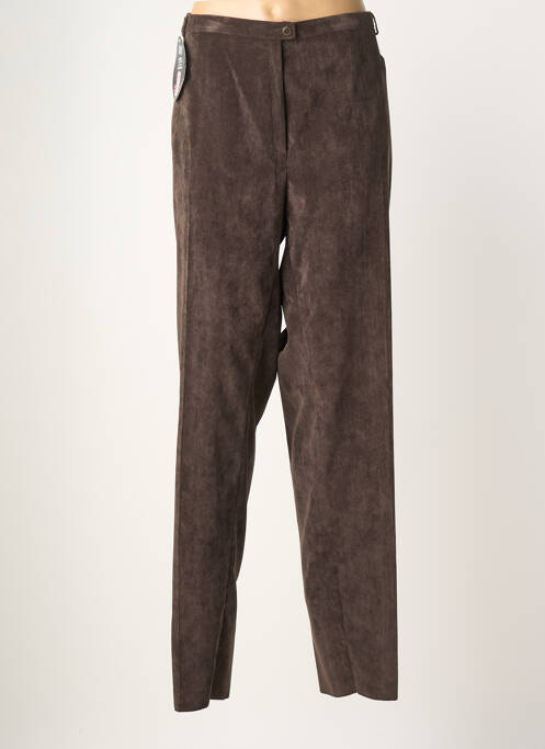 Pantalon drept elasticitate mărime normală maro CHRISTIAN MARRY femme