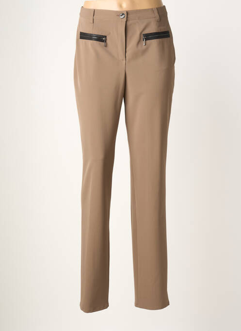 Pantalon slim talie elastică talie înaltă maro JUMFIL femme