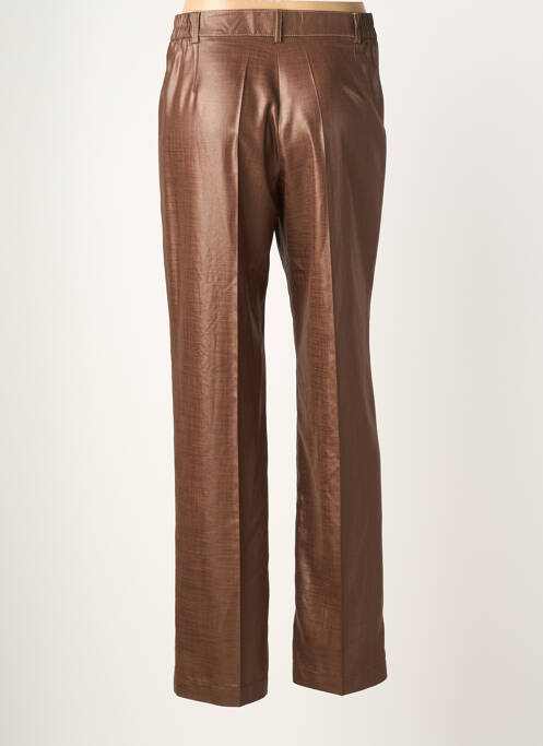 Pantalon drept talie cu cleme talie înaltă maro JUMFIL femme