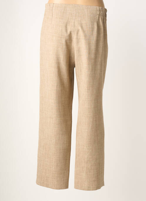 Pantalon drept talie cu cleme mărime normală bej JUMFIL femme