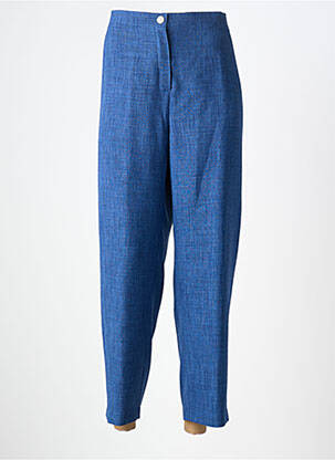 Pantalon drept țesătură crep mărime normală albastru JUMFIL femeie