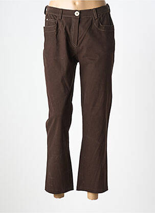 Pantalon 7/8 elasticitate mărime normală maro JUMFIL femeie