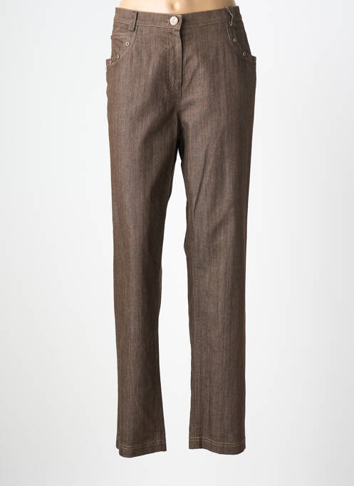 Pantalon drept elasticitate mărime normală maro JUMFIL femme