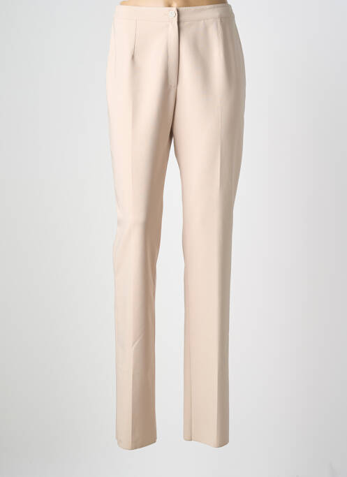 Pantalon slim talie elastică mărime normală bej JUMFIL femme