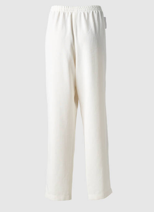 Pantalon drept țesătură crep mărime normală alb JUMFIL femme