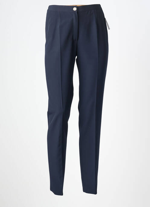 Pantalon slim talie elastică mărime normală albastru JUMFIL femme