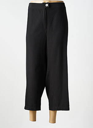 Pantalon 7/8 talie elastică mărime normală negru JUMFIL femeie
