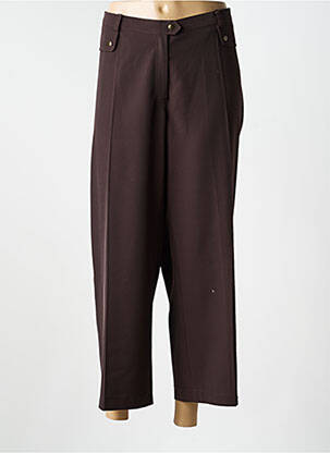 Pantalon 7/8 talie elastică mărime normală maro JUMFIL femeie