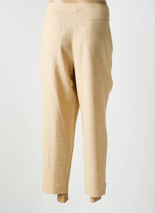 Pantalon trei sferturi talie elastică mărime normală bej JUMFIL femme