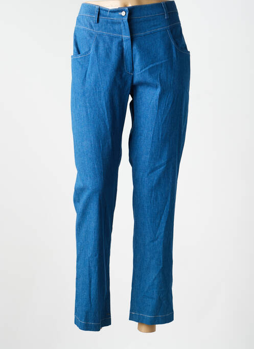 Pantalon 7/8 închidere cu fermoar sub clapetă cu nasturi mărime normală albastru JUMFIL femme