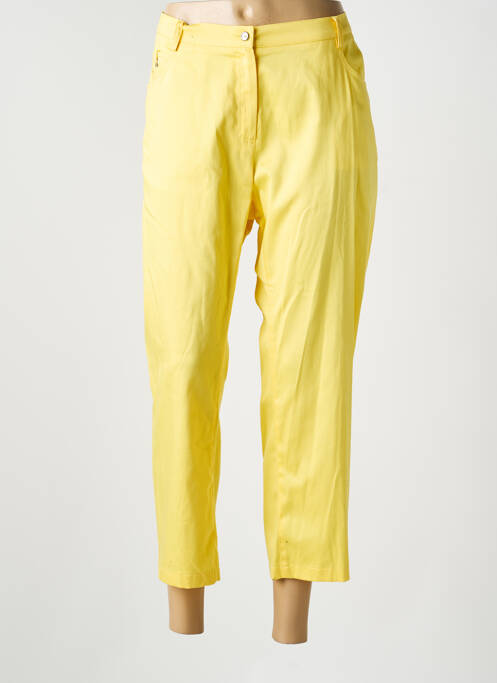Pantalon 7/8 țesătură poplin mărime normală galben JUMFIL femme