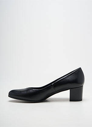 Pantofi cu toc țesătură satinată toc de 4 la 6 cm negru ROSEWOOD femeie