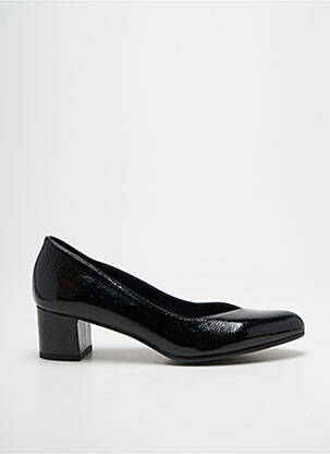 Pantofi cu toc țesătură lăcuită toc de 4 la 6 cm negru ROSEWOOD femeie