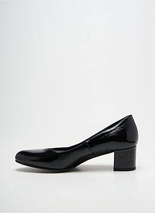 Pantofi cu toc țesătură lăcuită toc de 4 la 6 cm negru ROSEWOOD femeie