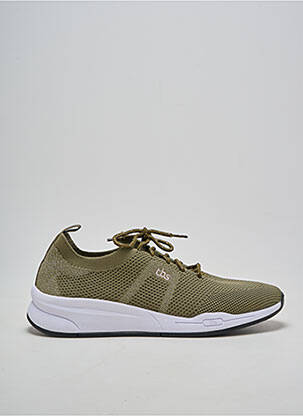 Adidași țesătură satinată toc de 4 la 6 cm verde TBS femeie