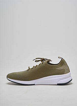 Adidași țesătură satinată toc de 4 la 6 cm verde TBS femeie