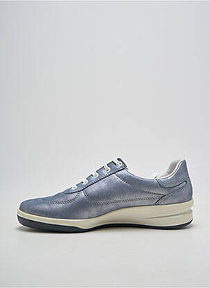 Adidași țesătură satinată toc de 4 la 6 cm argintiu TBS femeie