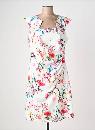 Rochie midi imprimeu floral mâneci scurte roșu QUATTRO femeie