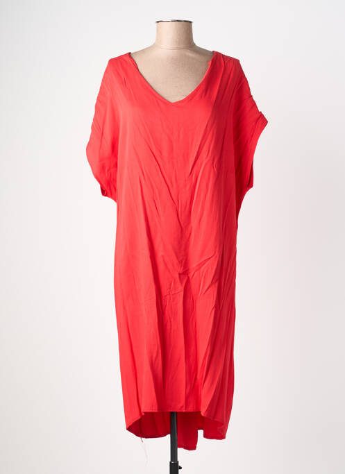 Rochie midi mâneci scurte mâneci scurte roșu QUATTRO femme