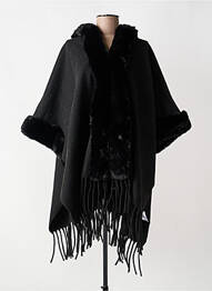 Palton scurt croială dreaptă fără glugă negru K-DESIGN femme