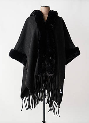 Palton scurt croială dreaptă fără glugă negru K-DESIGN femme