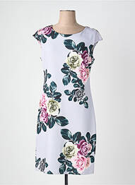 Rochie midi imprimeu floral mâneci scurte gri QUATTRO femme