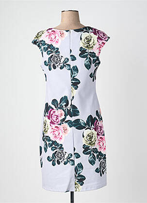 Rochie midi imprimeu floral mâneci scurte gri QUATTRO femeie