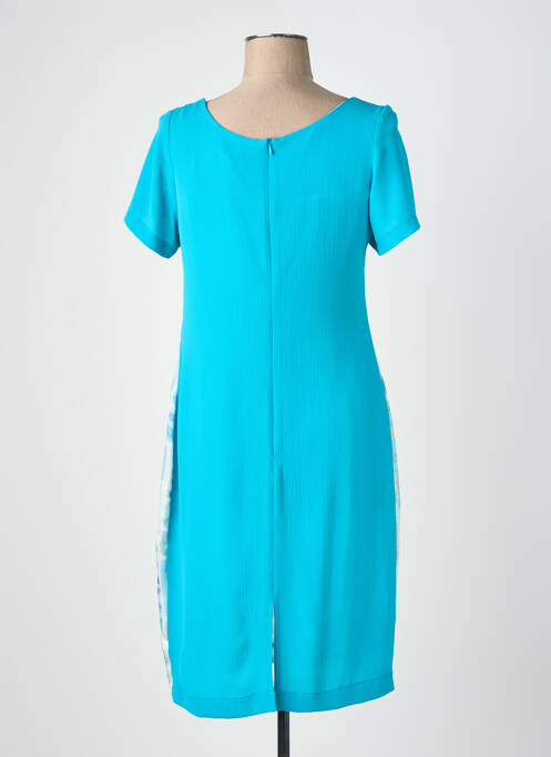 Rochie midi țesătură crep mâneci scurte albastru QUATTRO femme